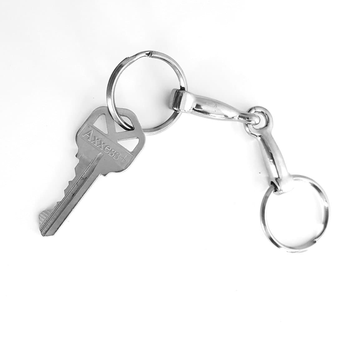 Snaffle Bit Key Ring Chrome