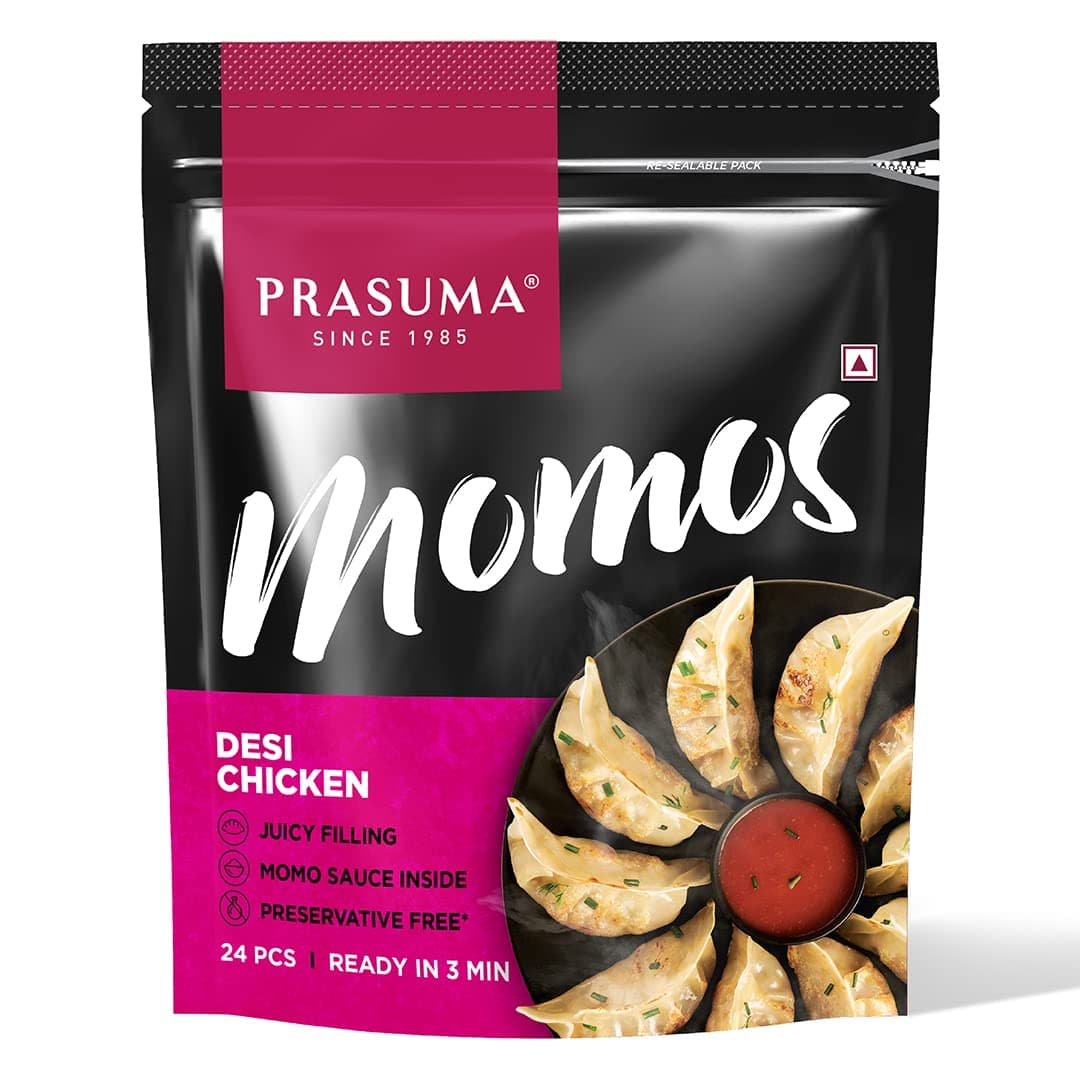MEATIGO Prasuma Desi Chicken Momos (Party Pack) (24 Pcs)
