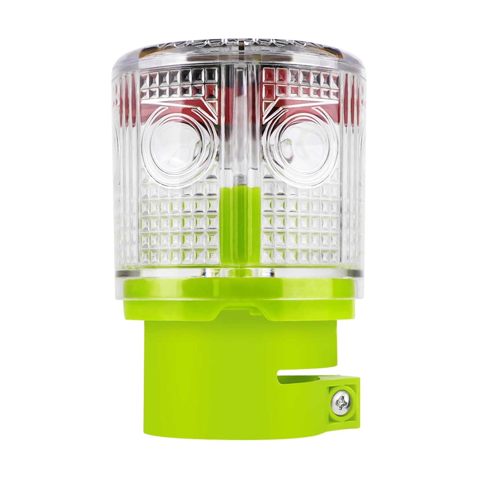 Aolyty Solar Strobe Warning Light 360 Degree Super Bright Waterproof IP54 for Construction Traffic Dock Marine Light Control Flashing (White)