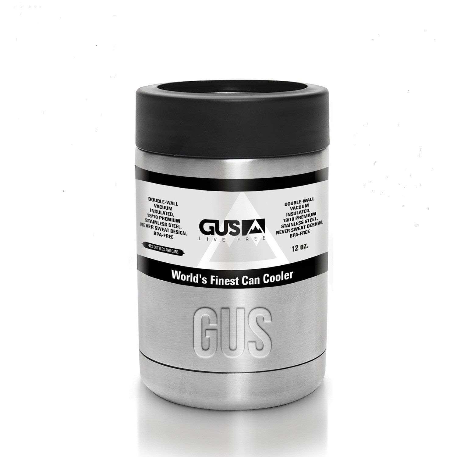 ONLY 18/10 Stainless Steel Double Wall GUS Can Cooler, Vacuum Insulated Bottle Keeps Standard Size Bottles/Cans and Cups Ice Cold/Hot
