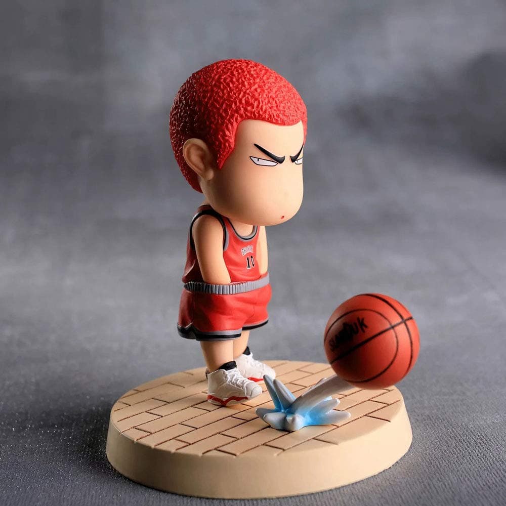 QIYHB SLAM Dunk Sakuragi Hanamichi rebounder Kaede Rukawa Super Rookie Q Version Haruko Akagi PVC Material Anime Figure Model Boxed Toys Gifts
