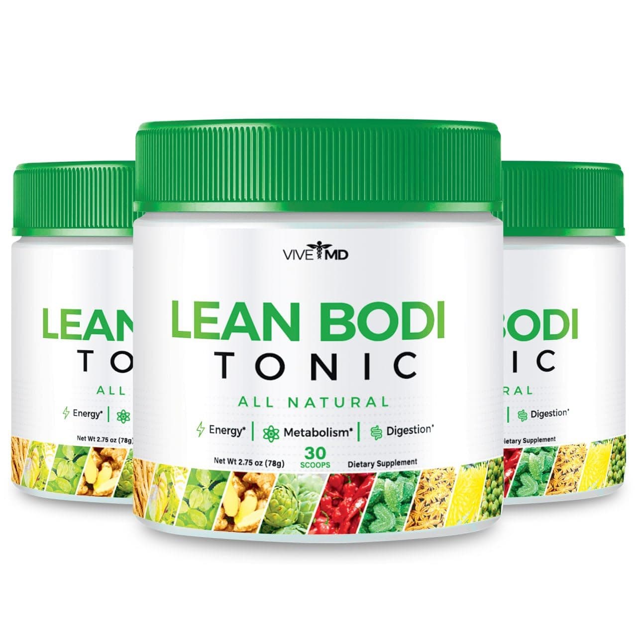 Nagano Lean Bodi Tonic Powder Official FormulaLean Bodi Tonic All Natural with Vitamin B6, and BCAA for Maximum Strength, Cleanse and Lean Metabolic Powder Support Lean Bodi Drink (3 - Pack)