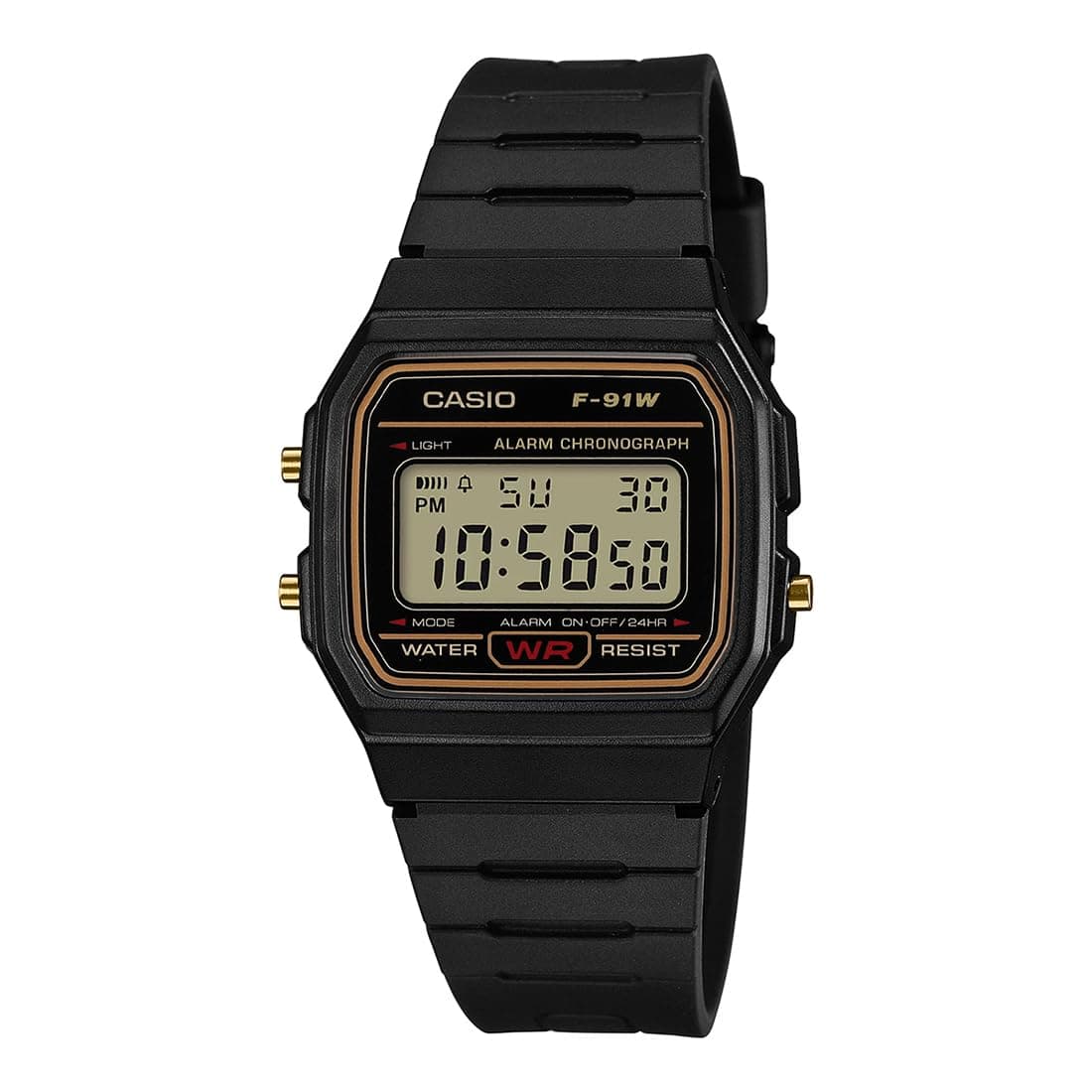 Digital Watch with Black Resin Strap (F91WG-9QDF)