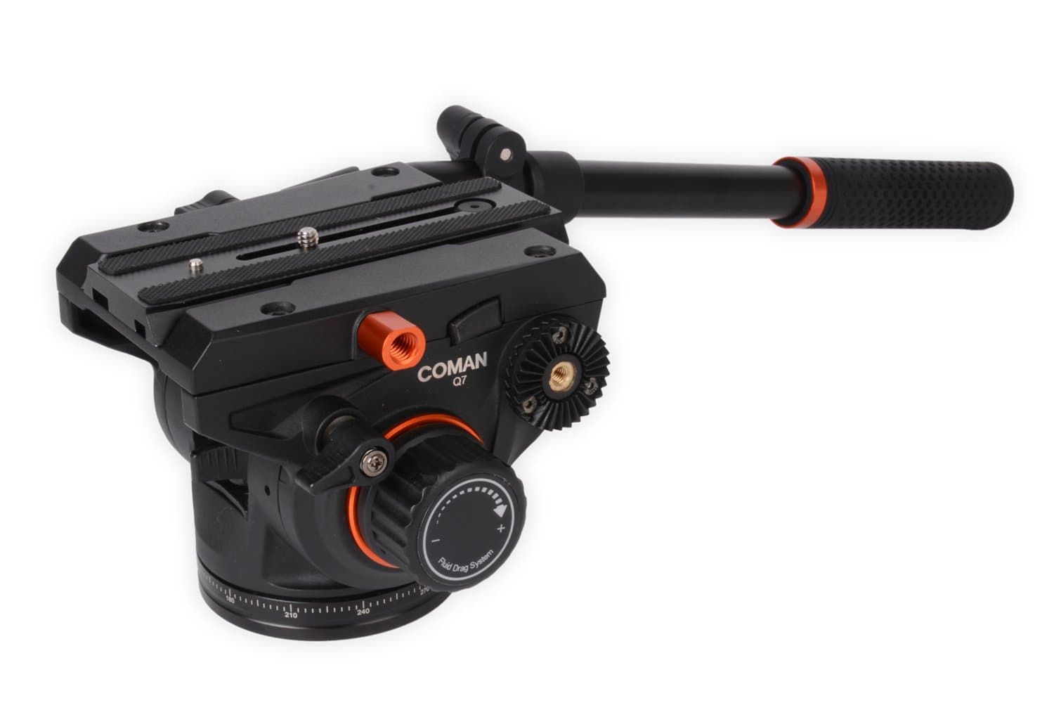 COMAN Q7 Videohead Ballhead Tilthead with 75mm half bowl + flat Base + Quick Release Plate