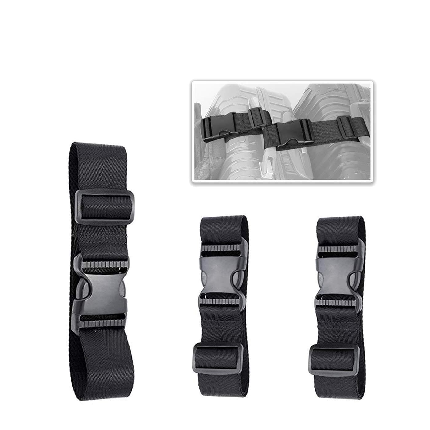 Luggage Straps, Adjustable Suitcase Attachment Belt, Strap Luggage Together, Sturdy and Durable (Black)