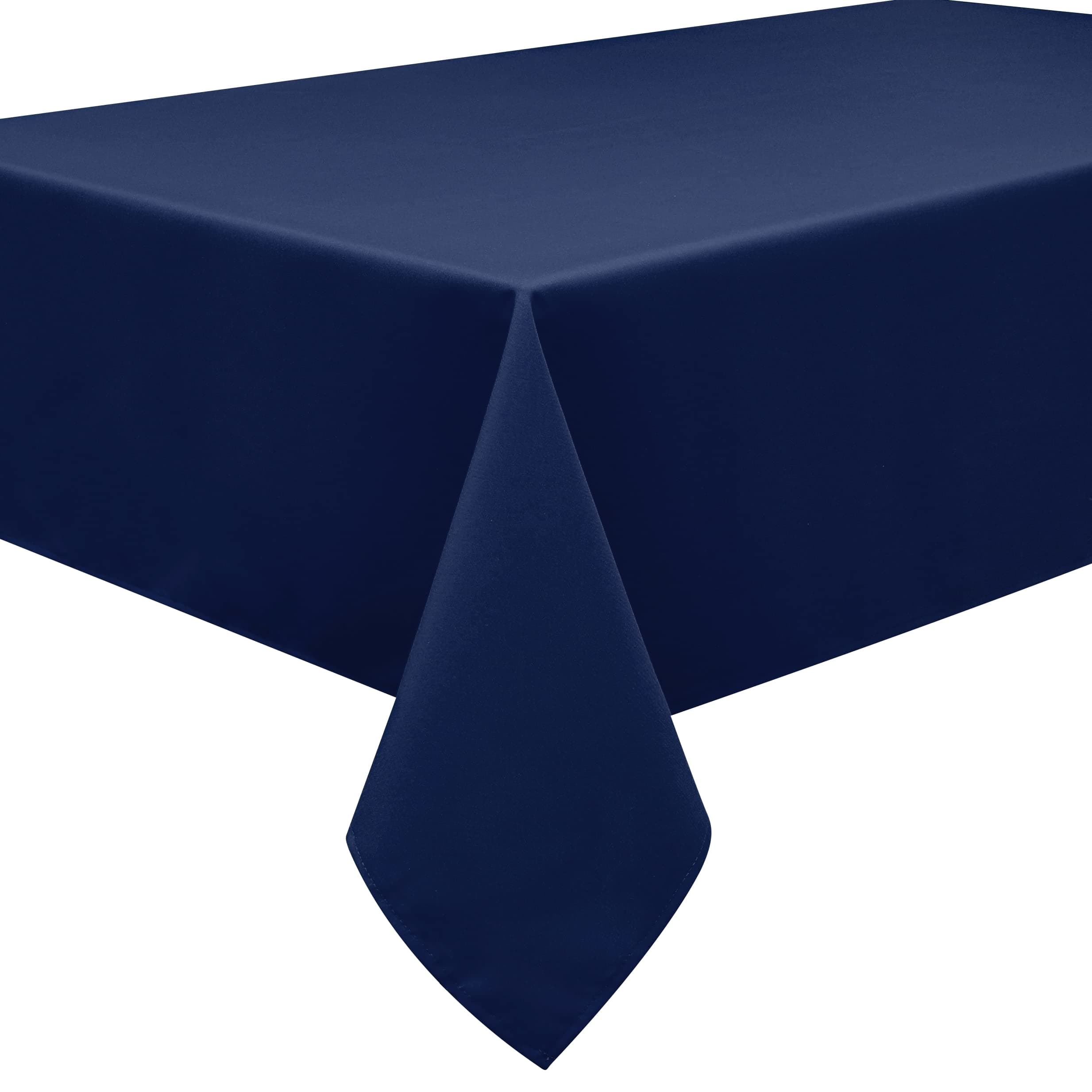 HomeDirectIE Extra Large Easy-Care Quality Rectangular Fabric Tablecloth Table Cover 140x240cm 55"x94" (Navy)