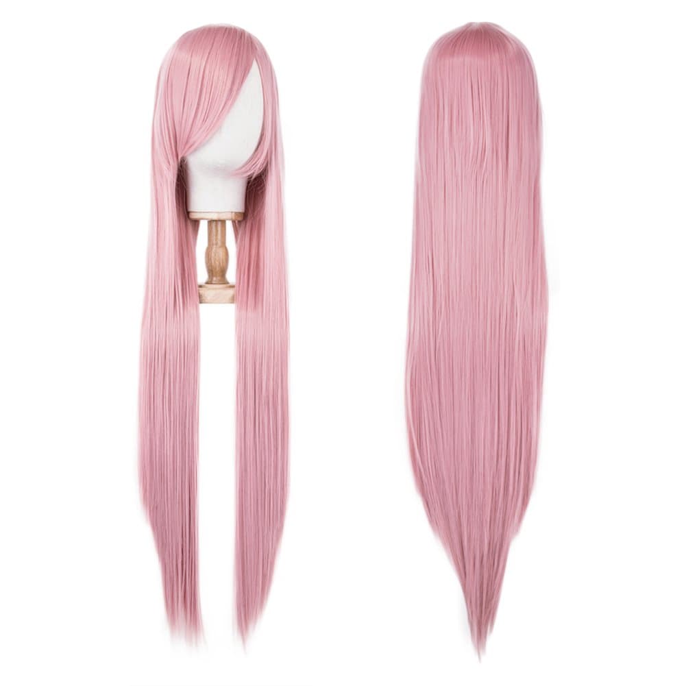 Sevada Long Straight Anime Cosplay Wig With Fringe, Heat-Resistant Synthetic Fibre Hair + Hair Net for Carnival Halloween Party Fancy Dress