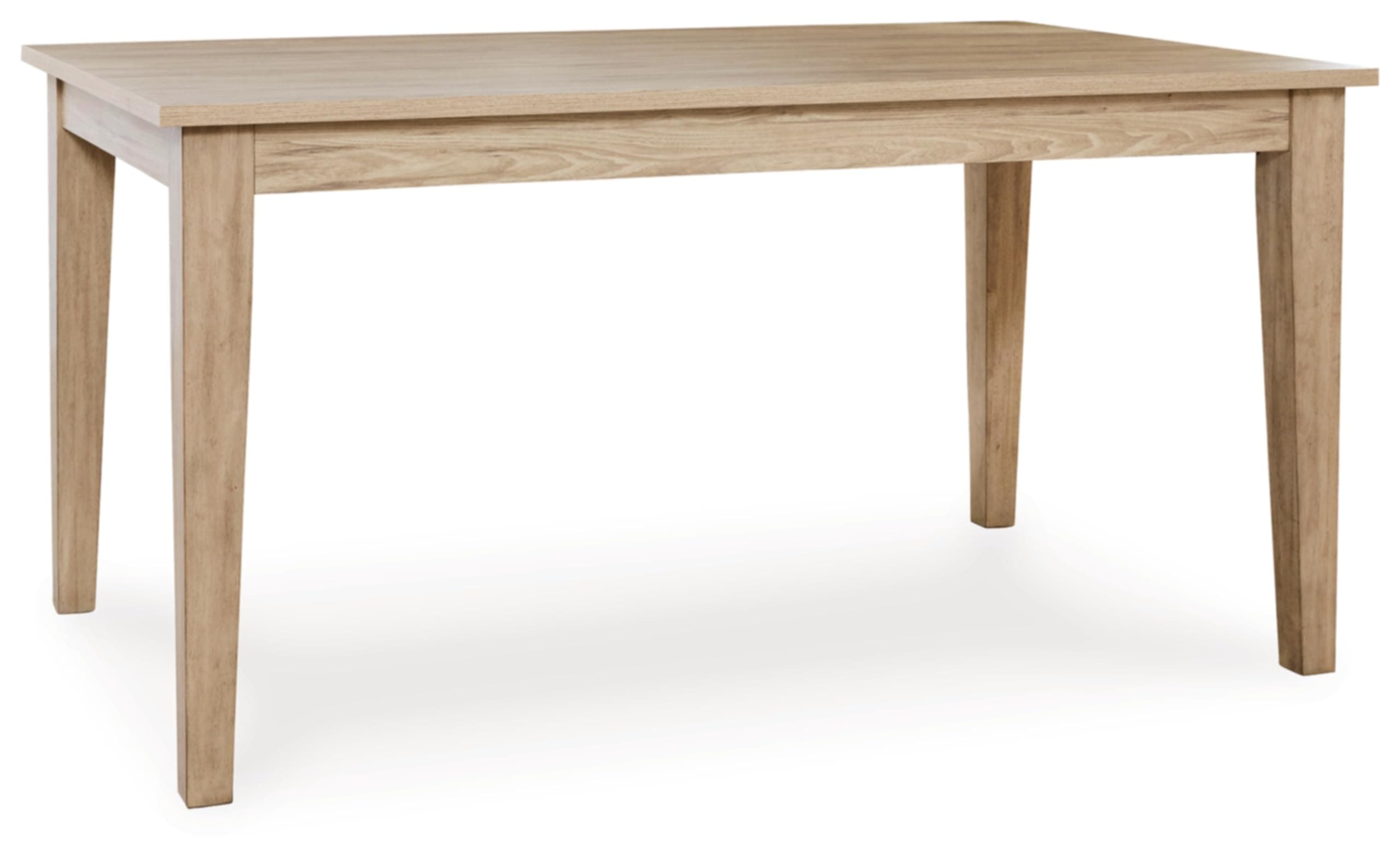 Signature Design by AshleyGleanville Contemporary Dining Table, Light Brown