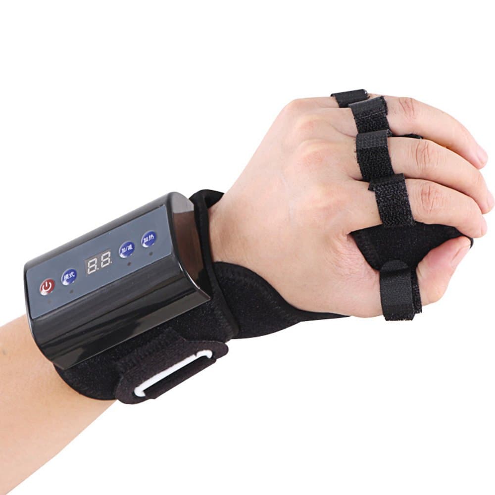 Massage equipment Electric Hot Hand Massager Training Ball  Hand Rehabilitation Equipment Vibration massage infrared heat Suitable for different people (Color : A (Rechargeable))