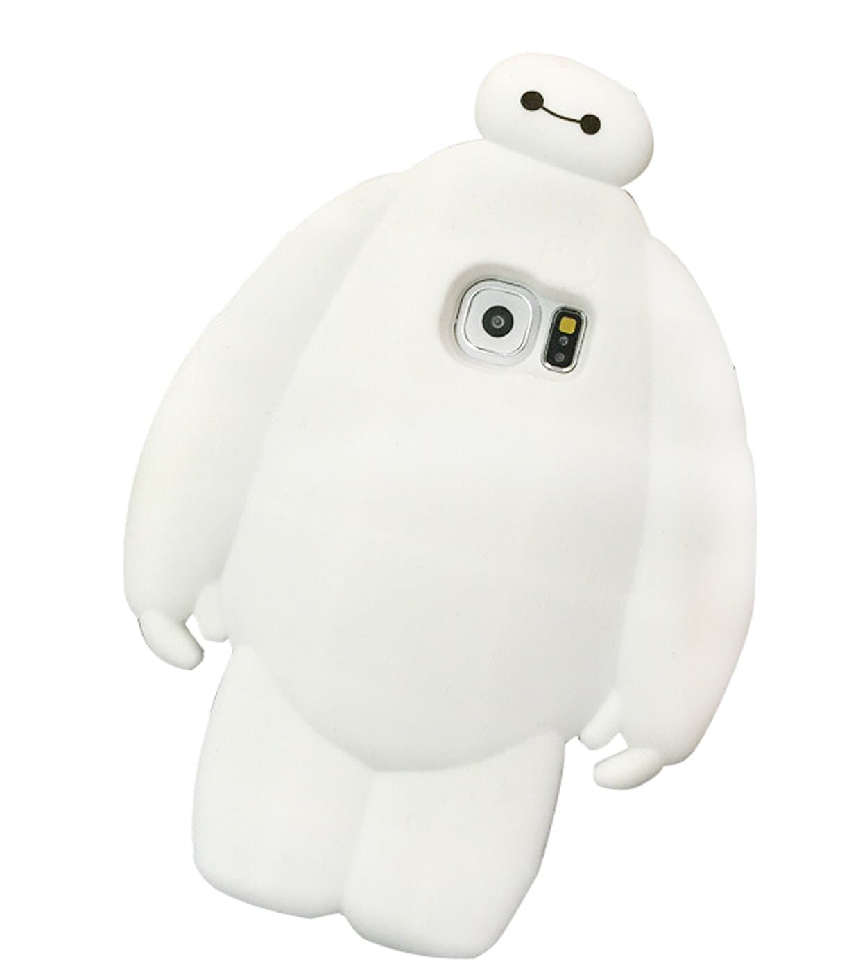 Case for Cover for Samsung S6, 3d Cute Cartoon Totoro Designed Soft Silicone Case for Samsung S6, 3d Brown Coffee ,3d White Big Hero 6 Baymax Robot Robot)