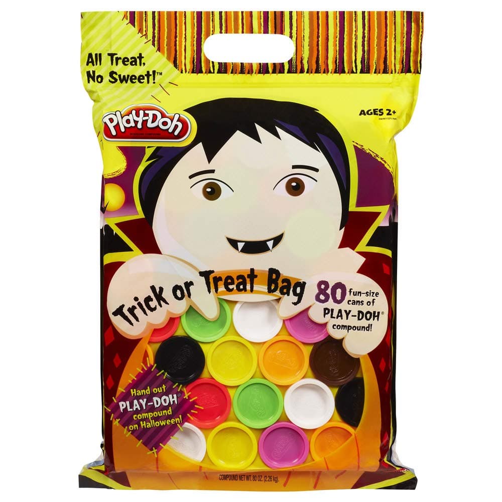 Play-Doh Halloween Trick or Treat Bag, 80 Fun-size cans