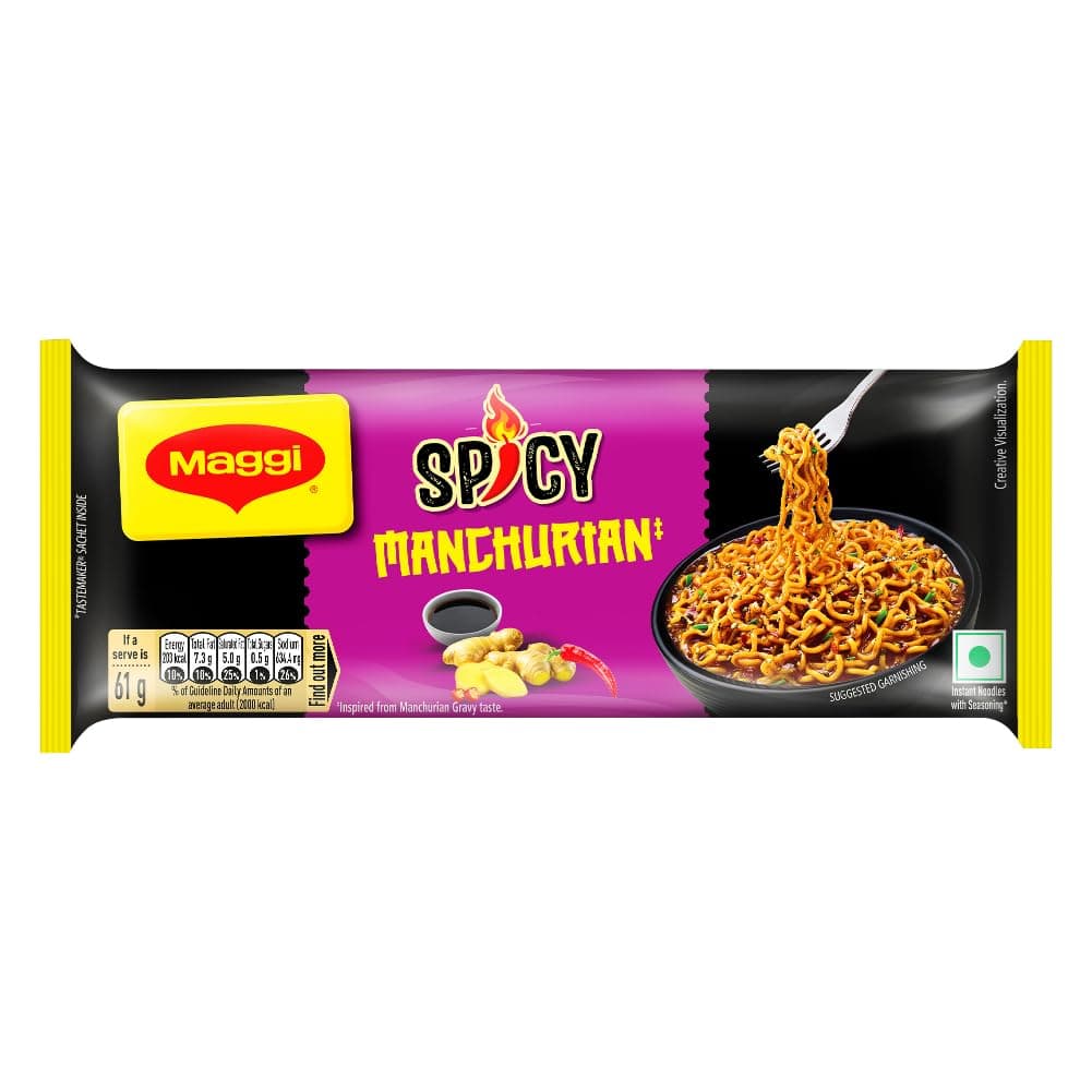 - Spicy Manchurian Noodles | Inspired by Manchurian Gravy | Instant & Easy-to-Cook Snack | 244g Pack