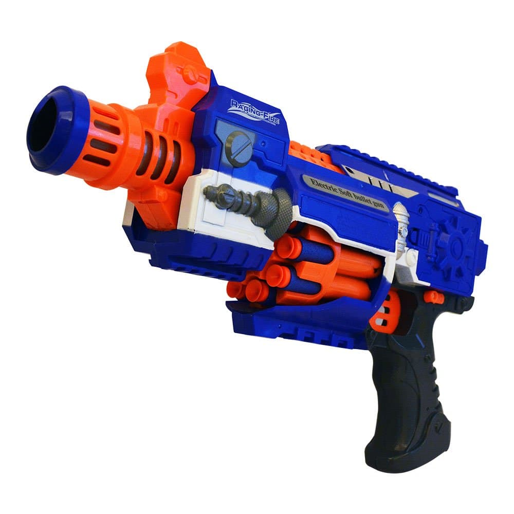 ToysCentral Super Blaster Soft Shooter Dart Gun for Boys, Electric Toy Gun with 20 Soft Foam Suction Dart Bullets Included