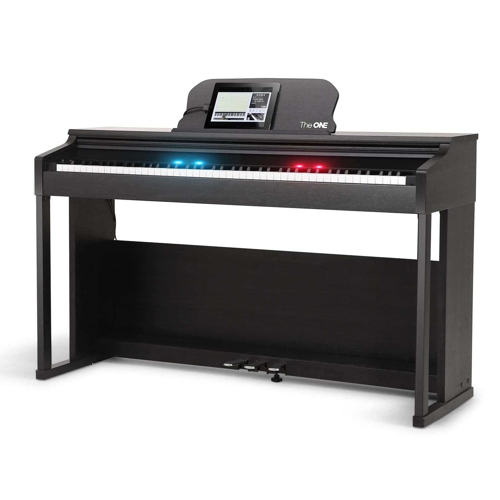 The ONE Digital Piano with Lighted-up 88 Hammer Action Keys, Smart Teaching Piano Keyboard for Beginner/Adult, Grand Piano Sound, Full Size Weighted Keyboard with 3 Pedals/Free APP/Bluetooth/MIDI