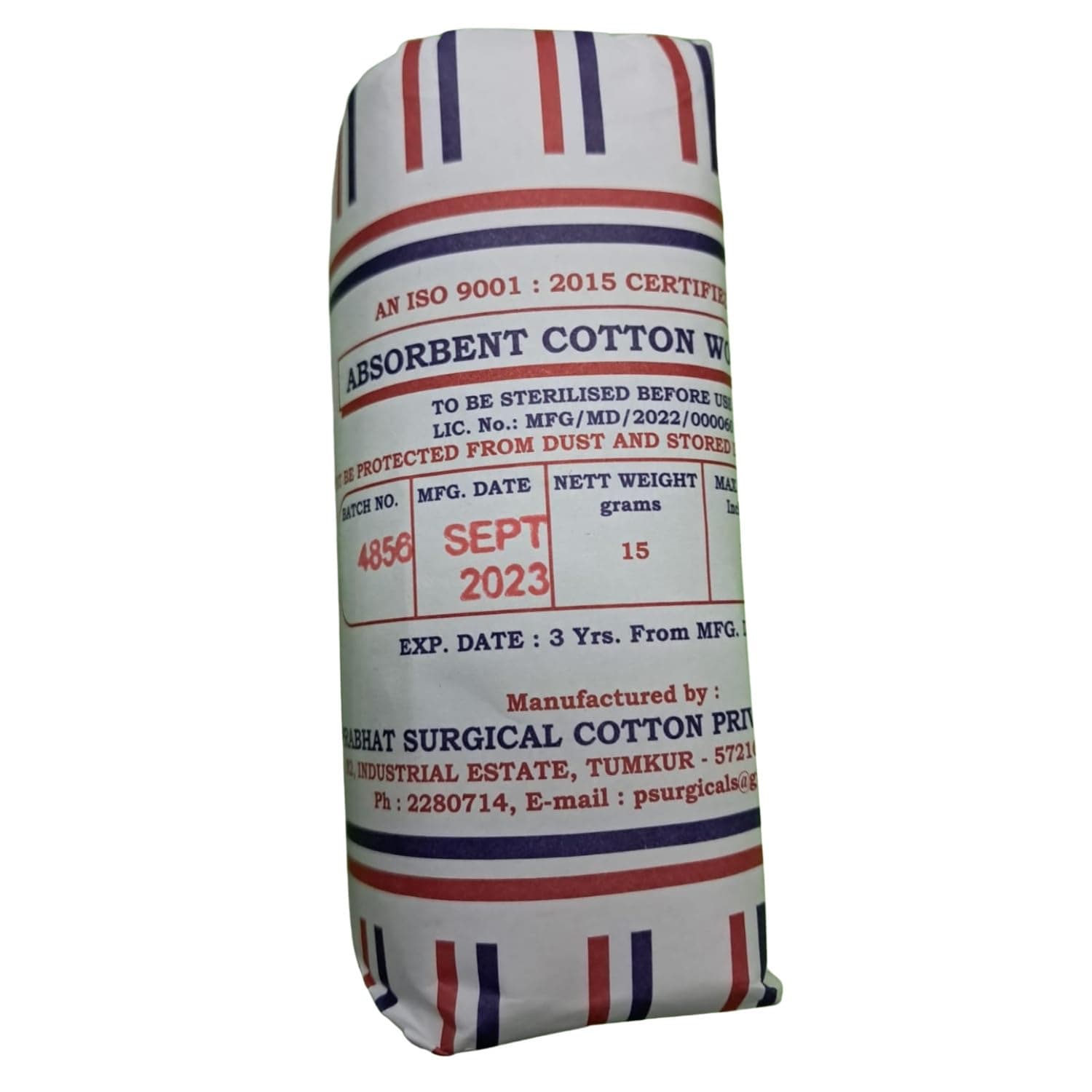 National Pharma Surgicals Absorbent Pure Cotton Wool | Multipurpose Non Sterilised Cotton wool for First-Aid, Clinical use, Makeup Remover, Saloon, Beauty | Pack of 15