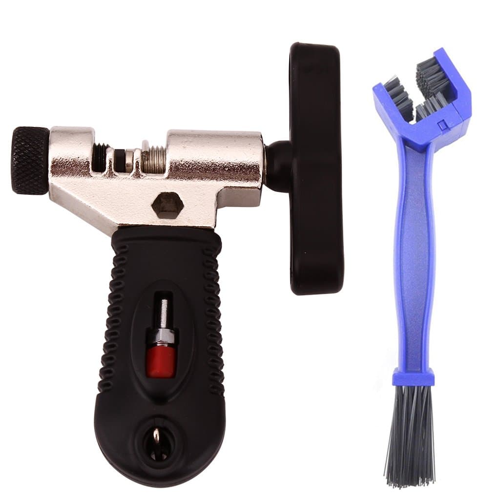 Bike Bicycle Cycle Repair Chain Rivet Tool Breaker Splitter Remover Tool+Brush