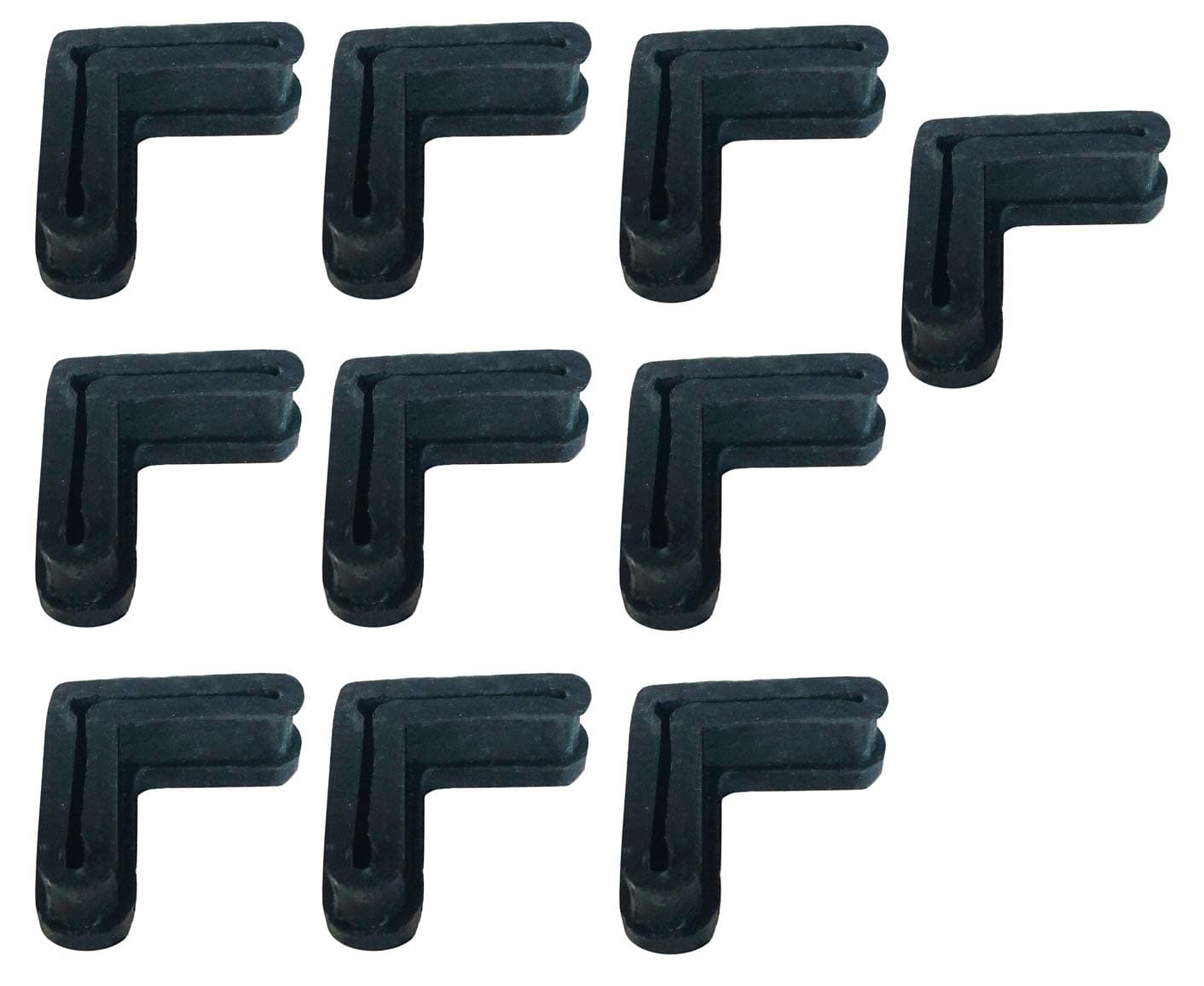1 Inch Rubber Leg Covers L Shaped Angle Iron Foot Pads for Shelving 10 Pack