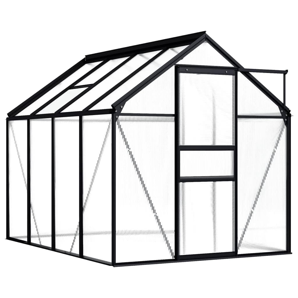 8x6x6.4 FT Greenhouse Plastic Shed Green House for Plants Greenhouses for Outdoors Outside Heavy Duty Prefab House Garden Shed Aluminum Frame Polycarbonate Panels UV-Resistant 268 ft³