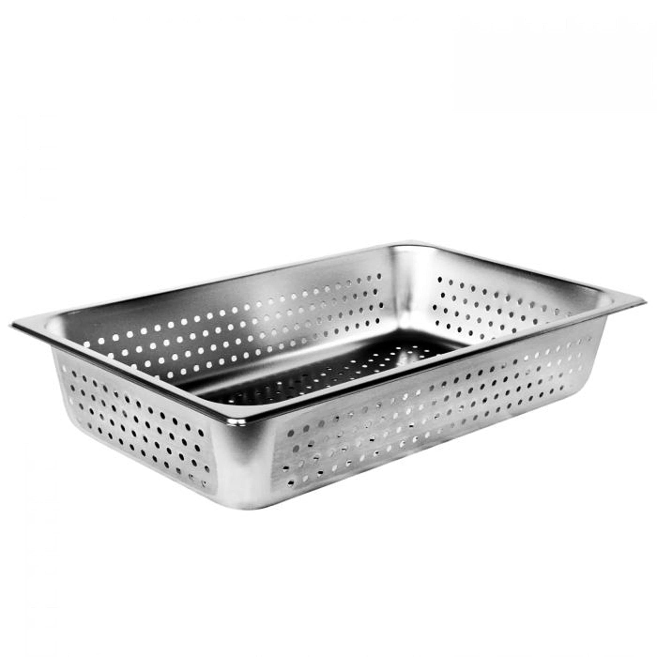 TrueCraftware-Full Size 4" Deep Perforated Stainless Steel Anti-Jamming Steam Pan 24 Gauge- Chafing Steam Food Pan Anti-Jam Steam Table Hotel Pan for Restaurant Family Events Personal Catering Use