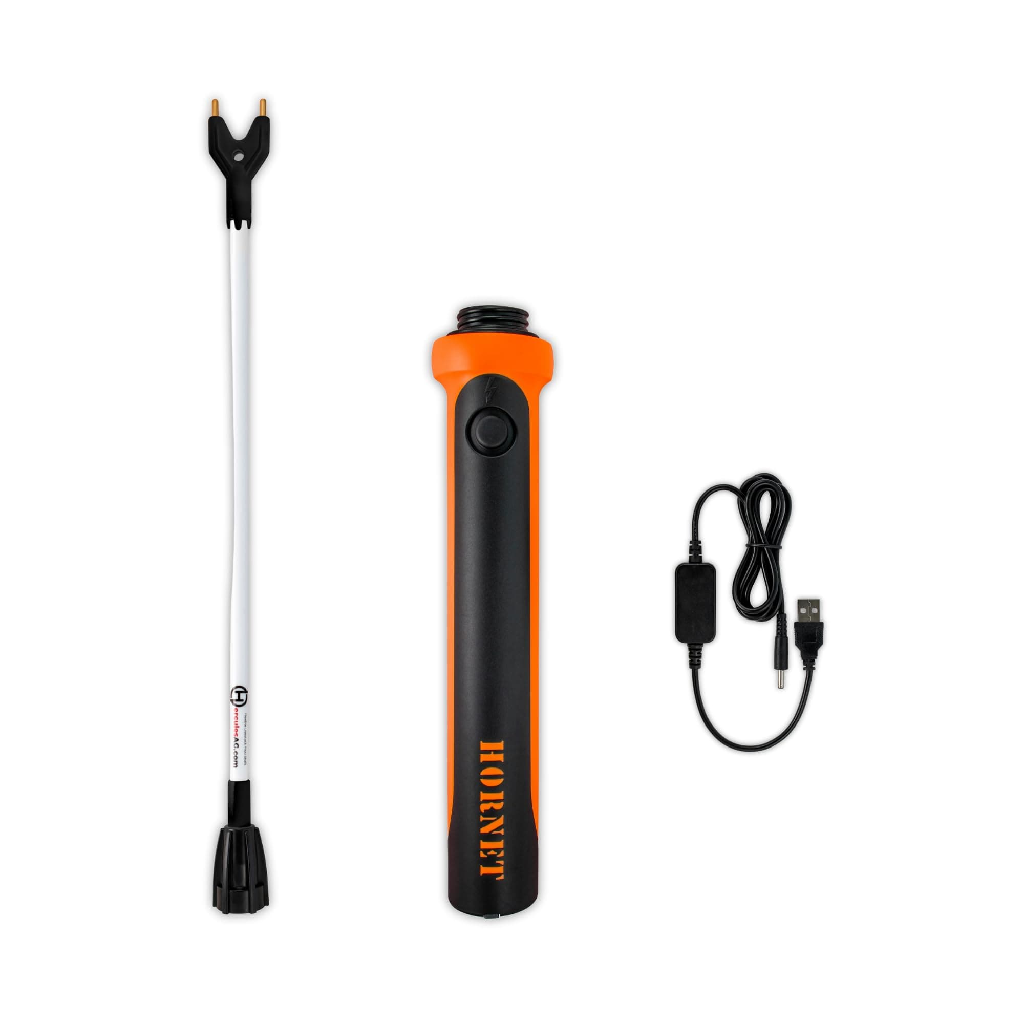 Hornet 2600 Rechargeable Livestock Cattle Prod - Rugged, Sealed Handle Flexible Shaft Water Repellent Impact Resistant Lightweight Livestock Prod
