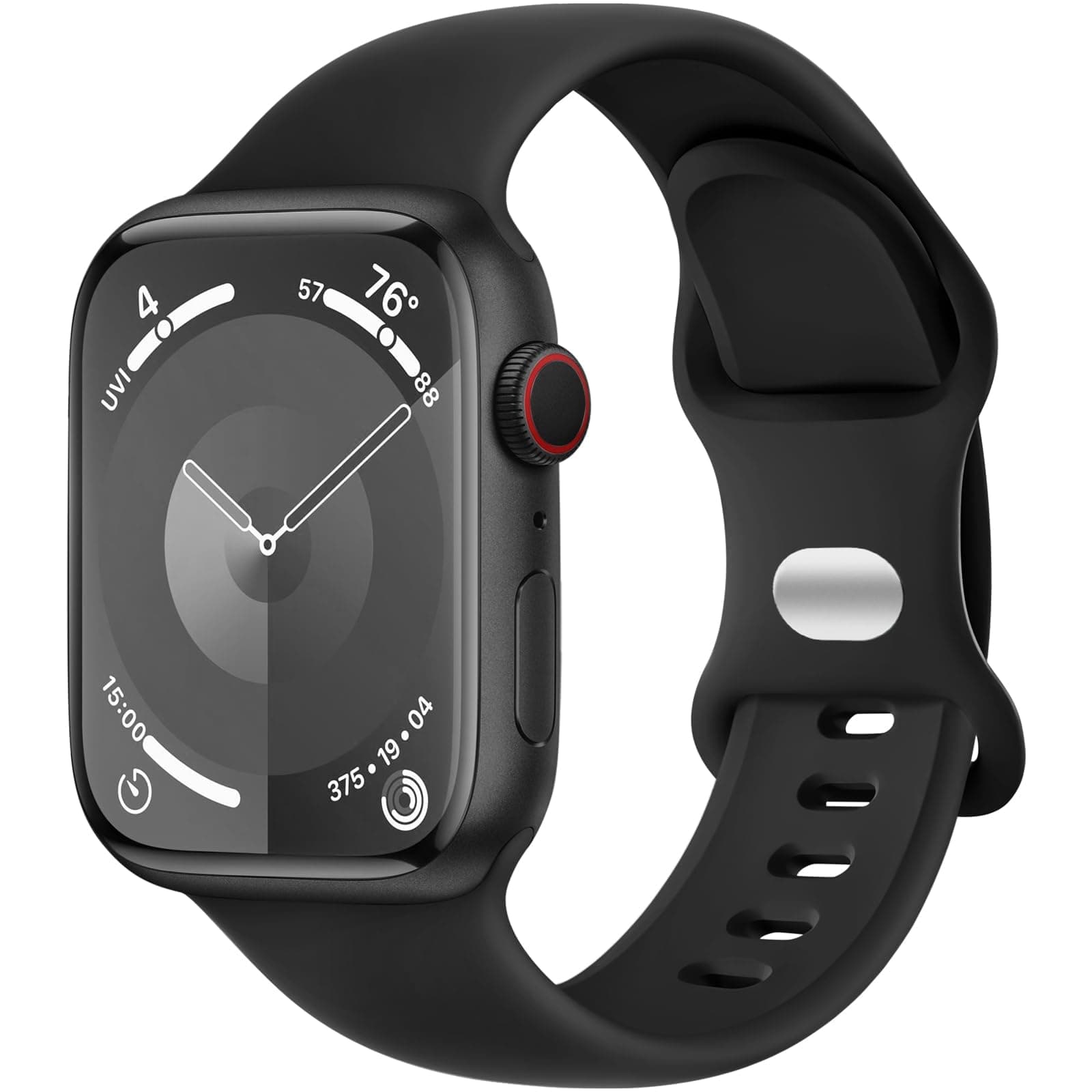 Sport Band Compatible with Apple Watch 44mm 45mm 46mm 40mm 42mm 38mm 41mm 49mm, Soft Silicone Replacement Strap for iWatch Series 11 10 9 8 7 6 5 4 3 2 1 SE3 SE2 SE Ultra (Watch Not Included)