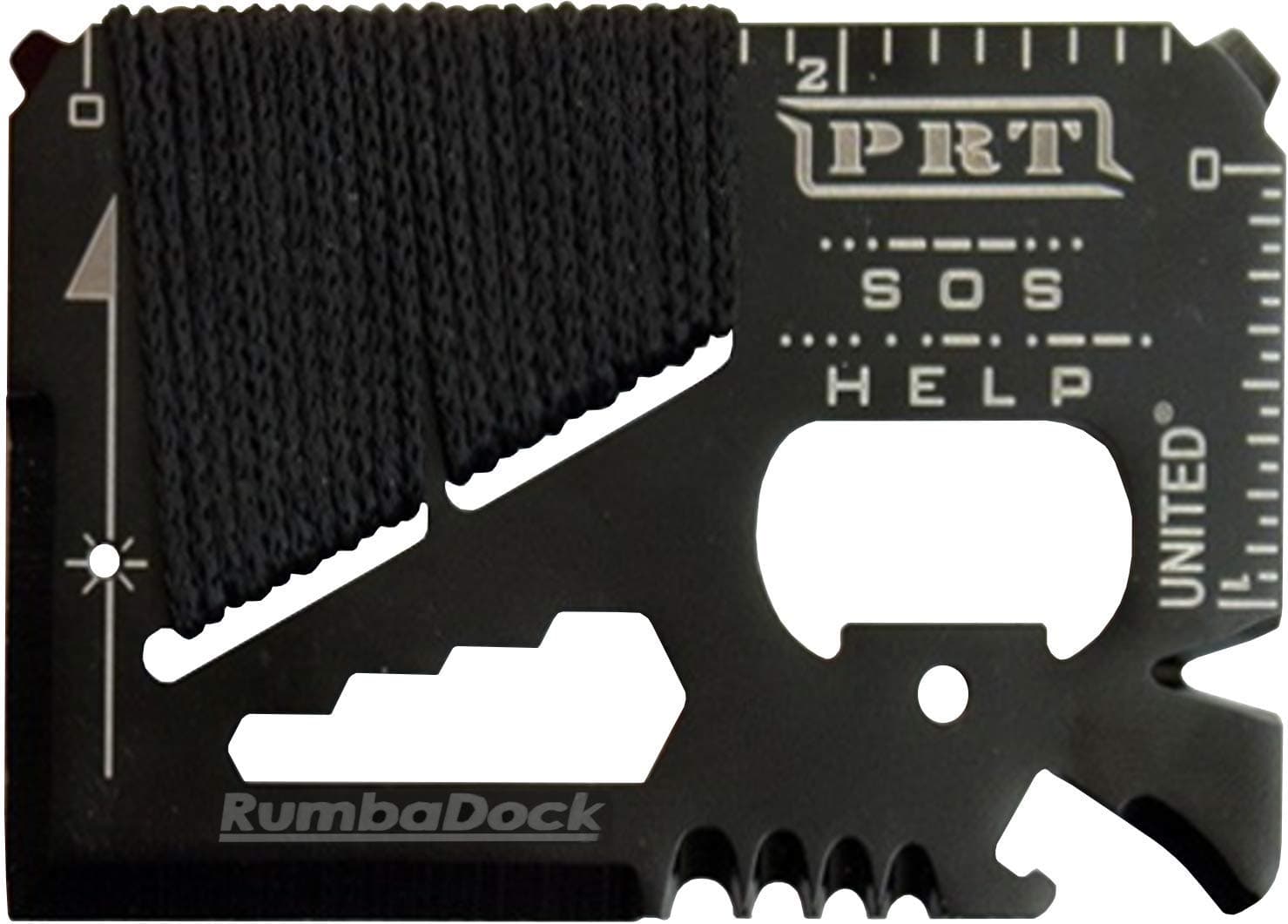 Survival Multi Tool - RumbaDock Survival Gear Tools 14-1 Credit Card Multitool- Best SAS Survival Kit Multi-tool- Ideal for Fishing Survival Kit Multitool: Lifetime Warranty, Black