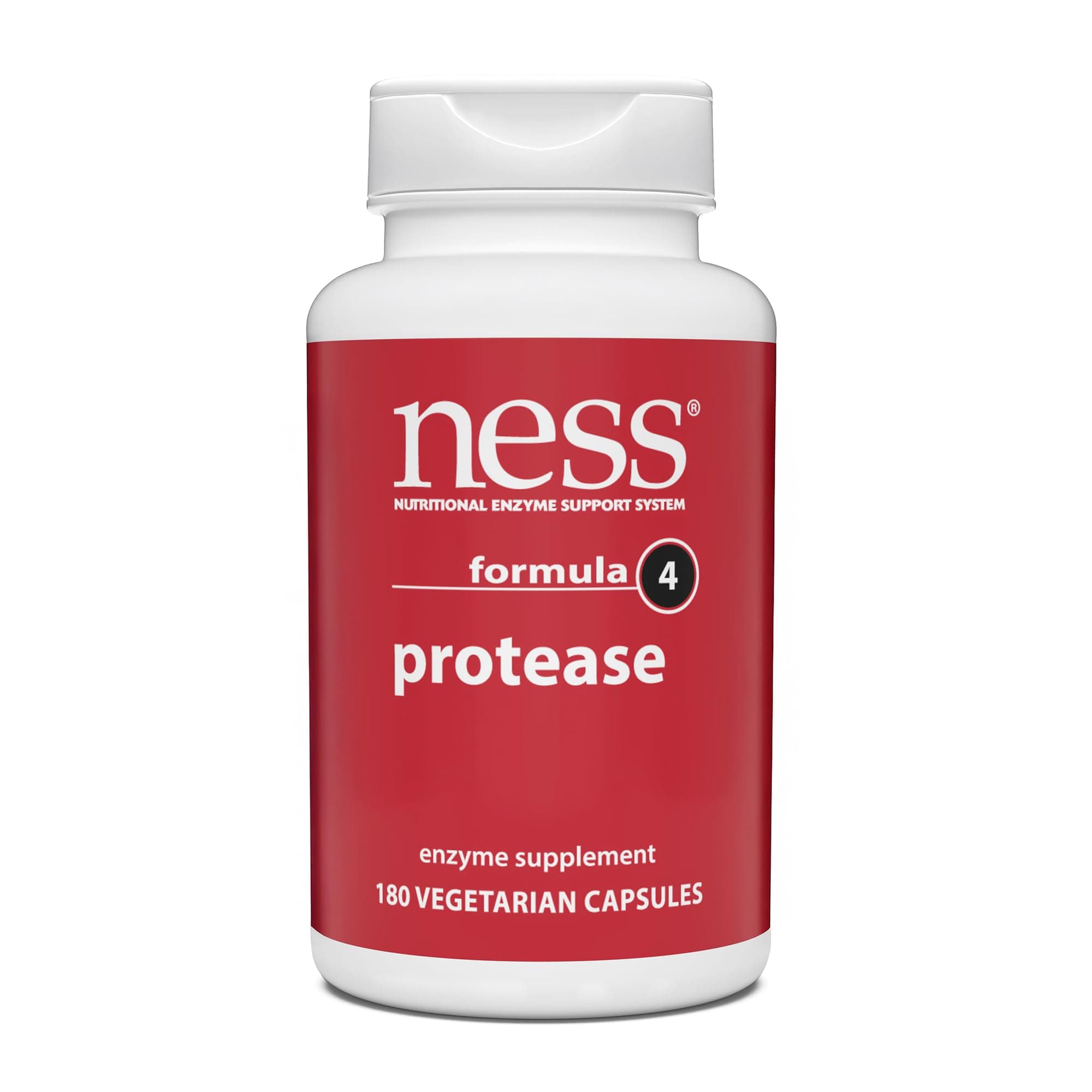Ness® Protease | Single Enzyme Digestive Supplement | Supports Protein Digestion | 180 Vegetarian Capsules