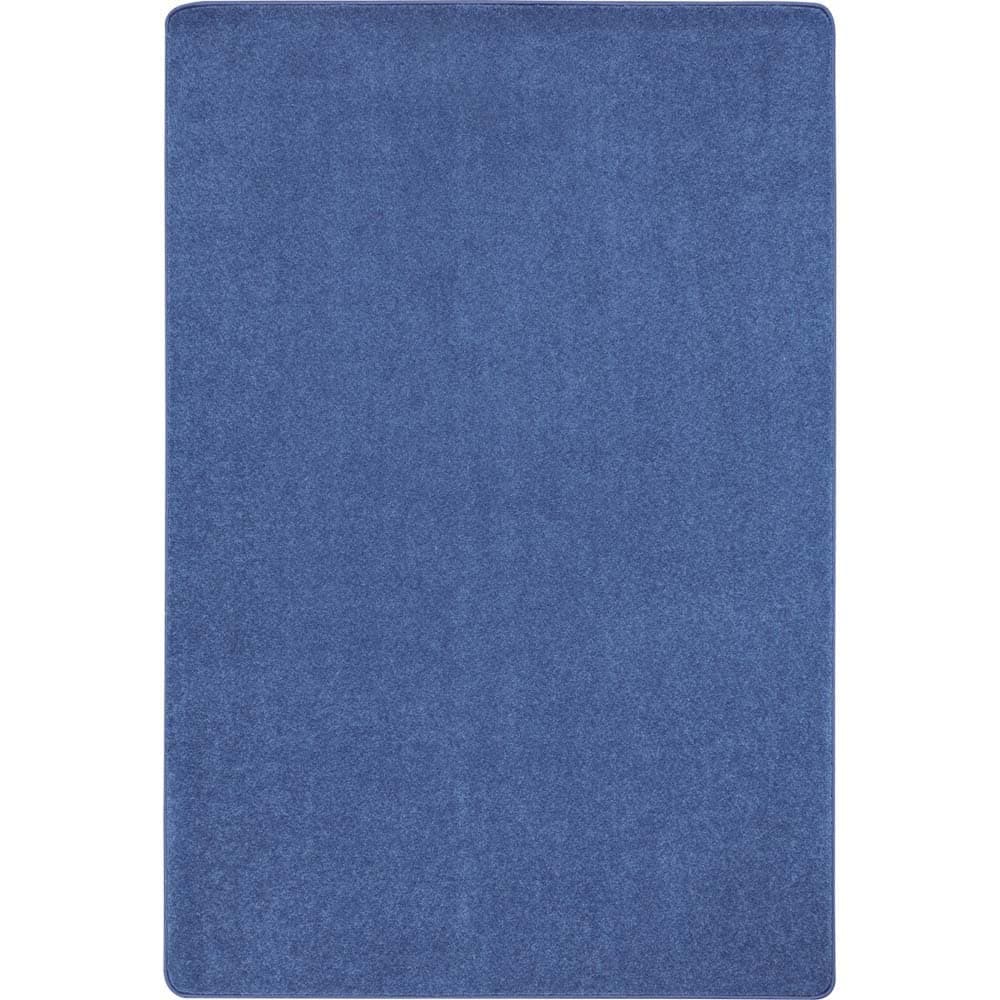 Joy Carpets Kid Essentials Misc Sold Color Area Rugs Just Kidding - Cobalt Blue - 6' x 9' - Rectangle