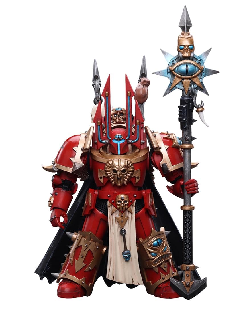 Warhammer 40K: Chaos Space Marines Crimson Slaughter Sorcerer Lord in Terminator Armour 1:18 Scale Figure