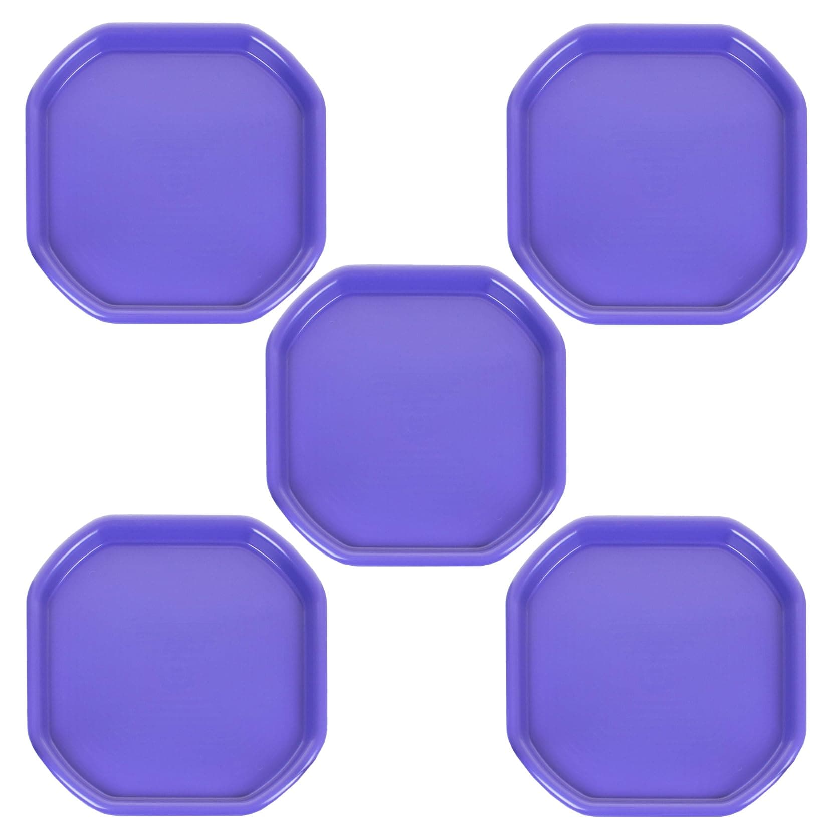Small Mixing Tray Colourful Tuff Trays Kids Sand Pit Play 70 cm x 70 cm Messy Play Tray Concrete and Mortar Mixing Tray (Qty - 5, Purple)