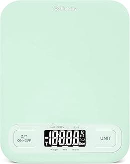 Etekcity Food Kitchen Scale, Digital Grams and Ounces for Weight Loss, Baking, Cooking, Keto and Meal Prep, Large, Green