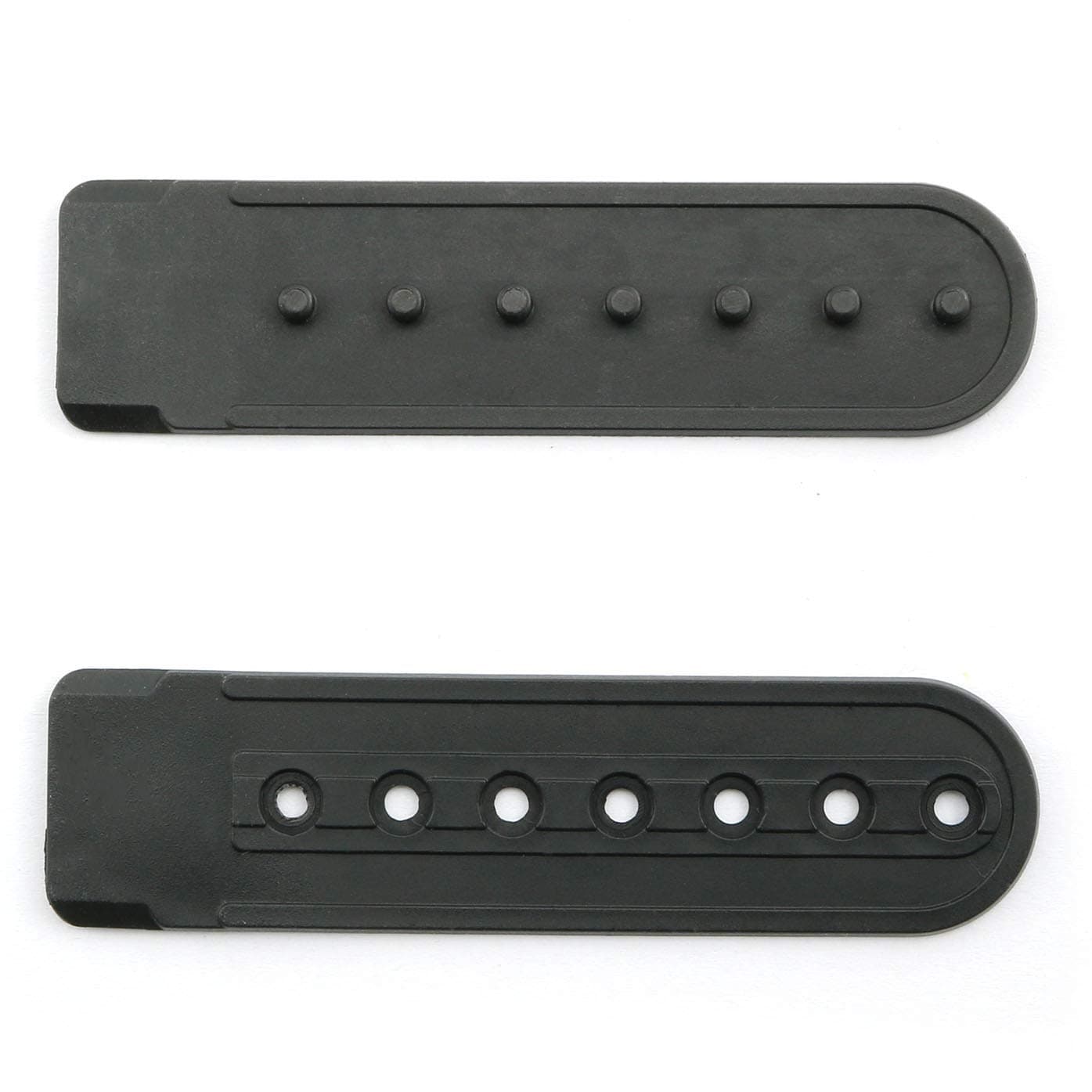 NX Garden Snapback Strap 12 Pairs Black Plastic Snapback Hat Cap Snap Buckle Replacement Repair Strap with 7 Holes