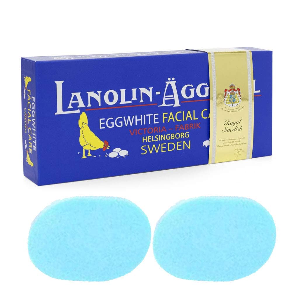 Victoria Scandinavian Soap ABOriginal Sweden Egg Facial Care with Lanolin & Rose Water 50g x 6 with Cleansing Sponge 2-CT