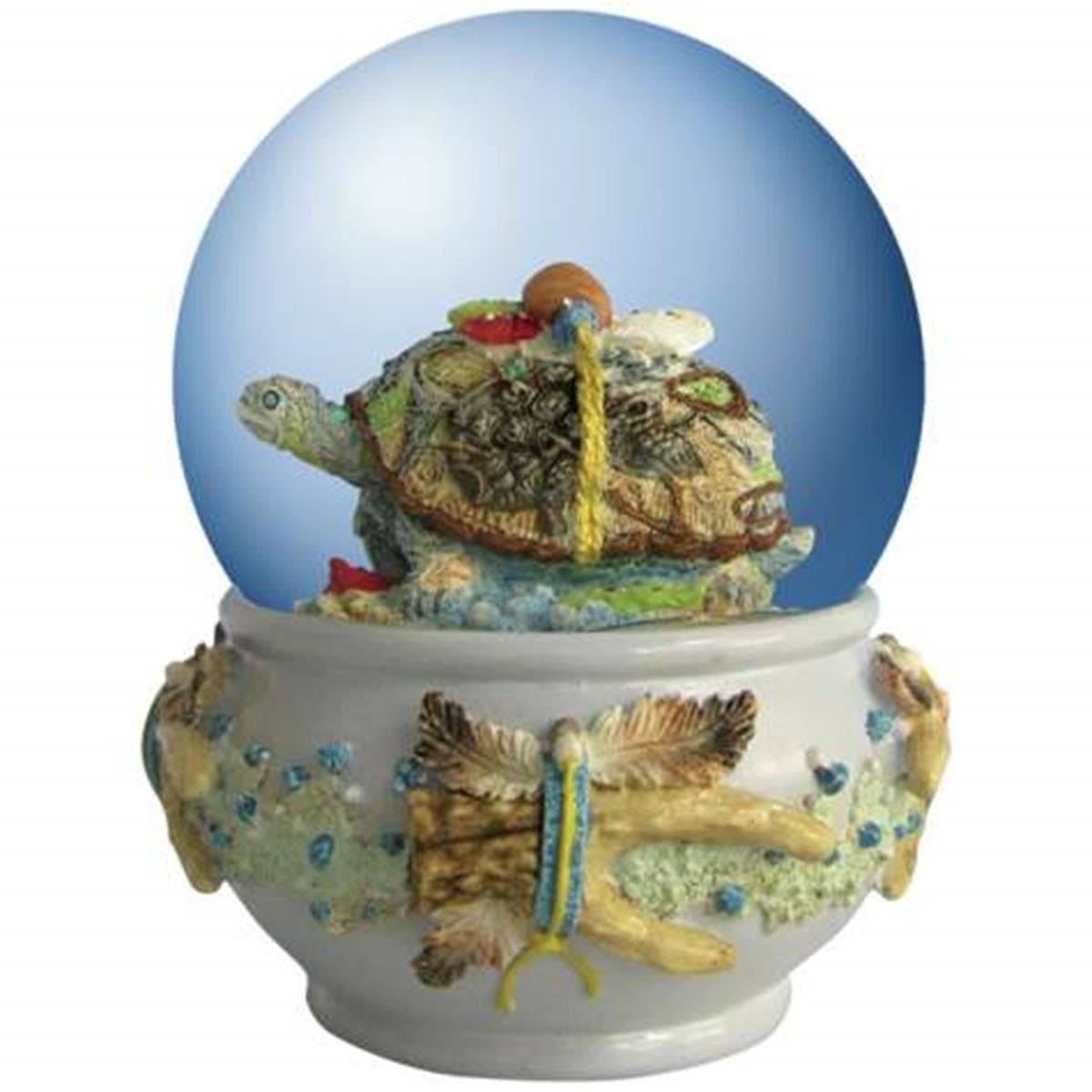 WL SS-WL-18137, 65mm Turtle with Imagery in Collectible Decorated Water Globe