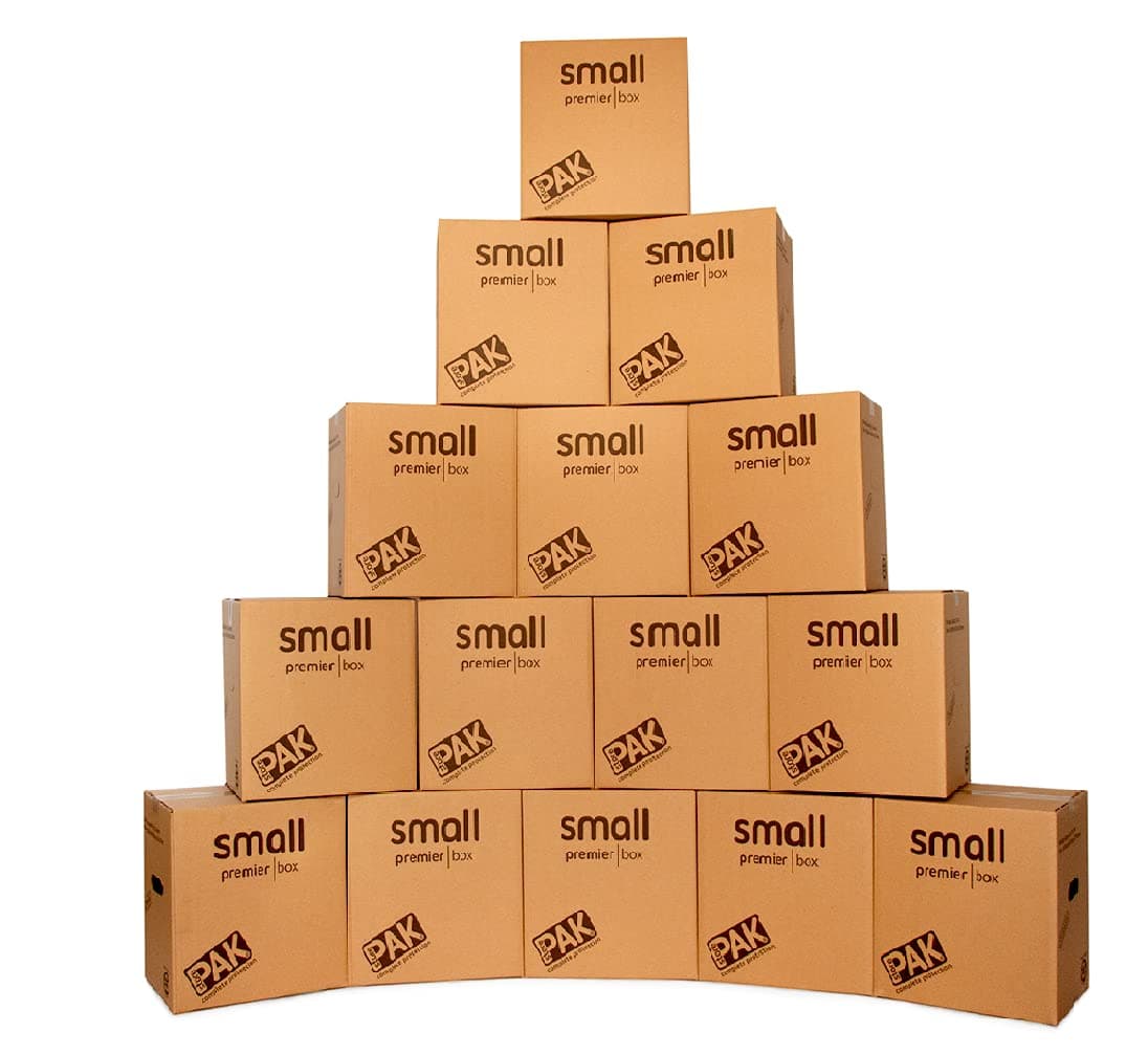 StorePAK Heavy Duty Small Storage Boxes – Strong Archive Cardboard Boxes with Handles, 31 Litres - 100% Recyclable - H35 x W35 x D25cm (Pack of 15), Brown