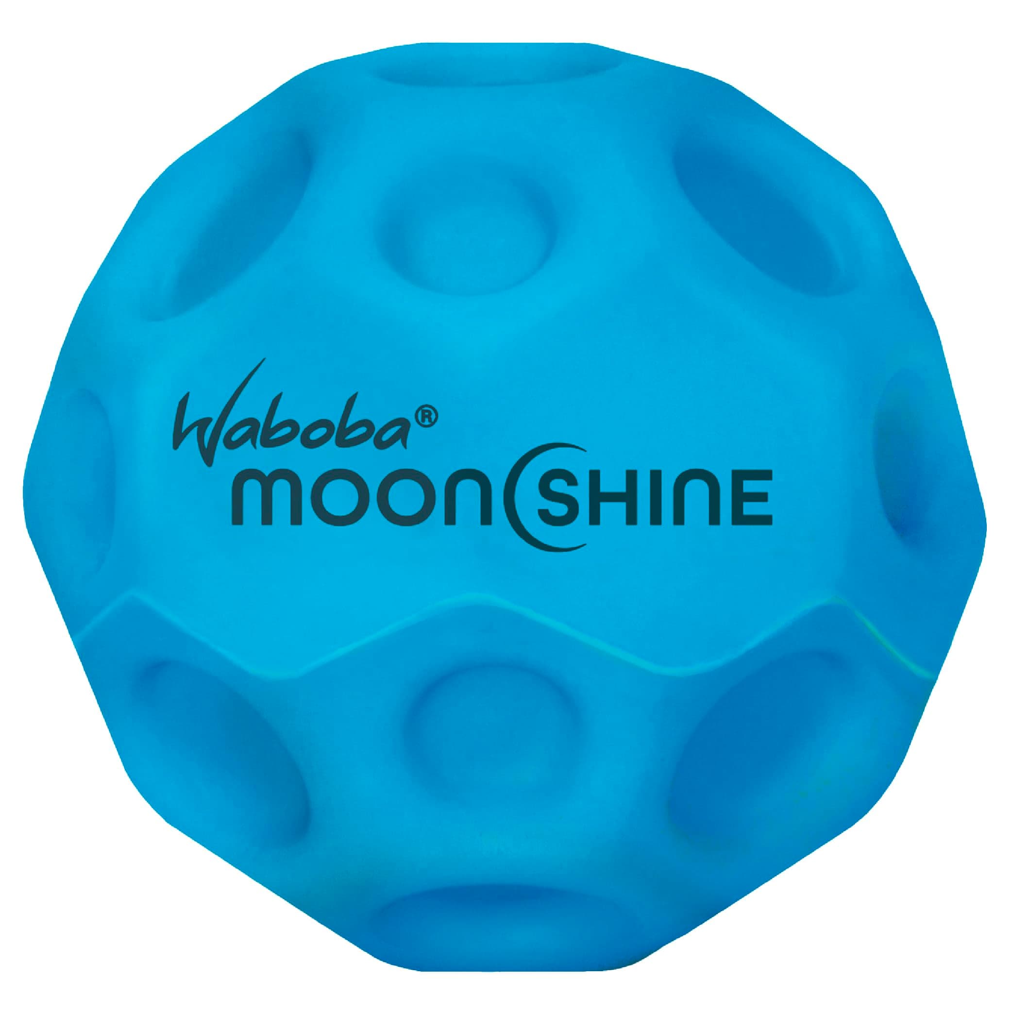 Waboba Moonshine Hyper Bouncy Moon Ball -Light Up, Glow In The Dark, Extra Bounce Land Ball
