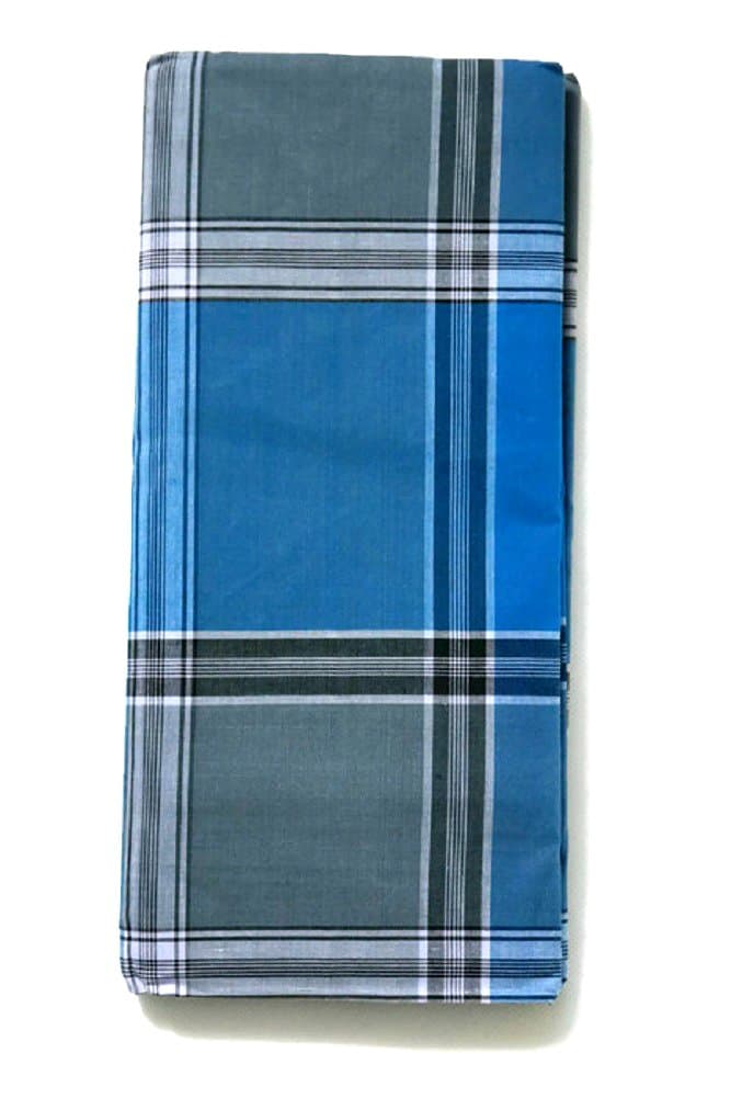 Mens Branded Lungi 100% Cotton Saram Sarong Night,Beach Wear-Sewn-2.15 Meters/Stitched Assorted Pattern Checked Design Colours by eshop7