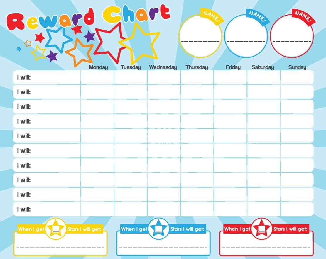 Magnetic Reward/Star Chart for Motivating Children, Durable Board 40 x 30cm