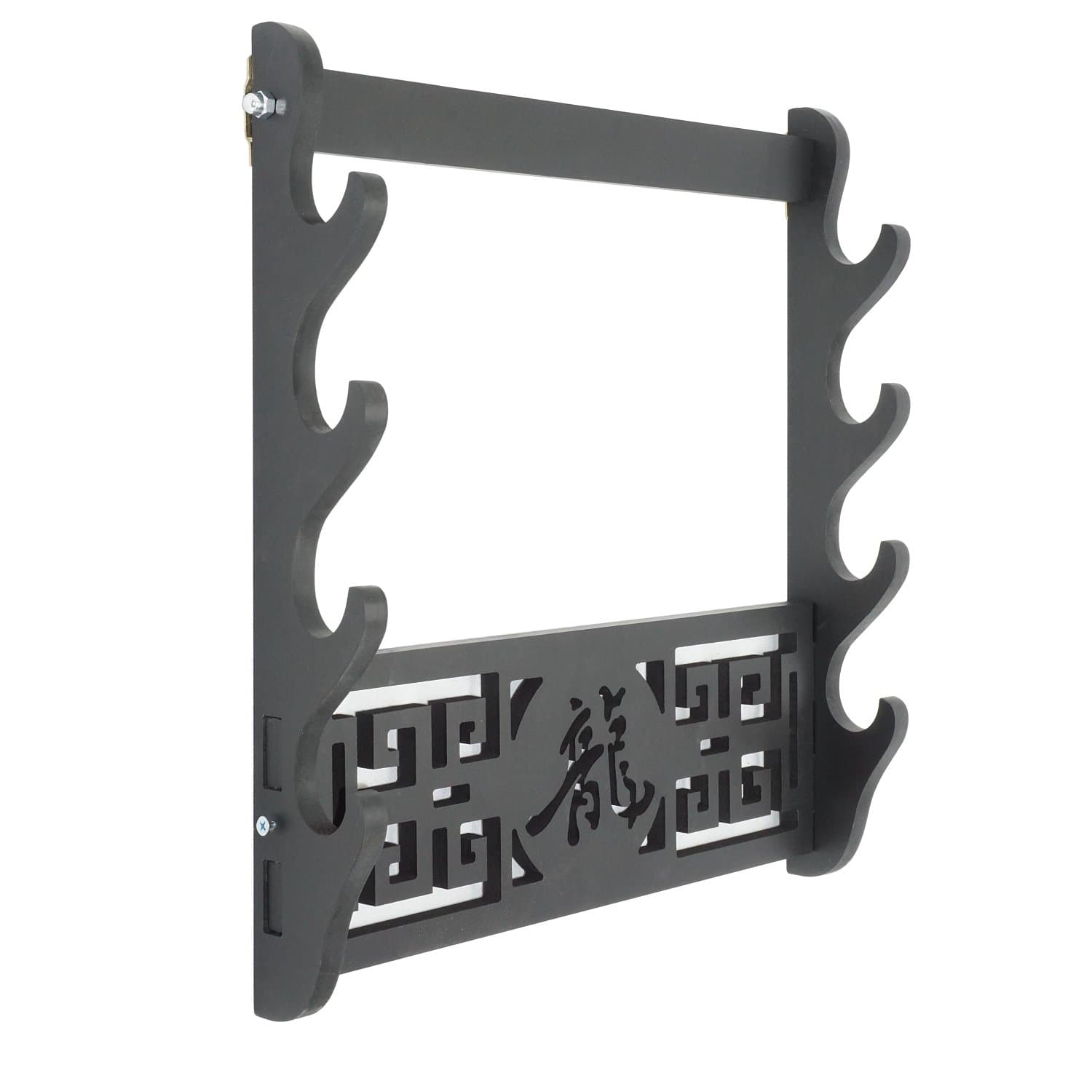 Eforlife 4 Tier Sword Stand Wall Mount Samurai Sword Holder Display Stand Katana Wakizashi Tanto Wall Hanger Sword Rack Four Layer