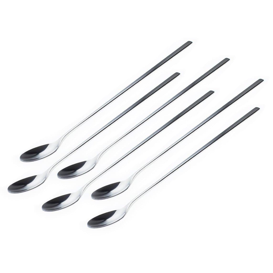 KitchenTour 8.7-Inch Long Handle Iced Tea Spoons Stainless Steel Coffee Spoons, Set of 6