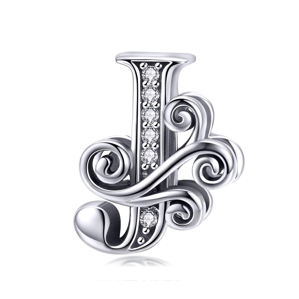 925 Sterling Silver Letter Charms for Pandora Bracelets Alphabet Initial Charms Beads Birthday Christmas Jewelry Gift for Women
