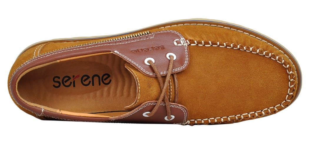 Serene Mens Fashion Ruched Lace Up Ankle High Flat Board Business Shoes