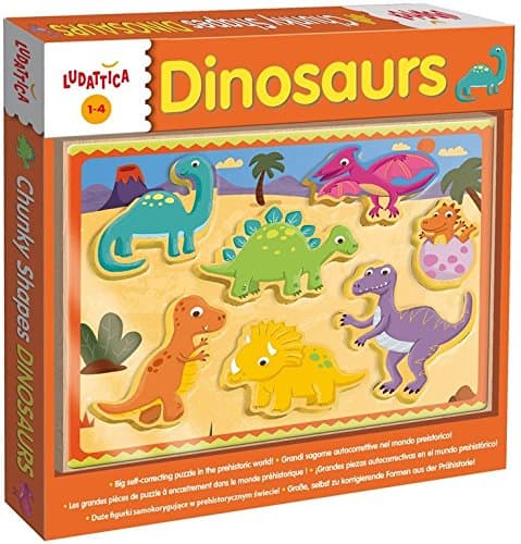 Lisciani 49912 – Dinosaurs, Wooden Puzzle