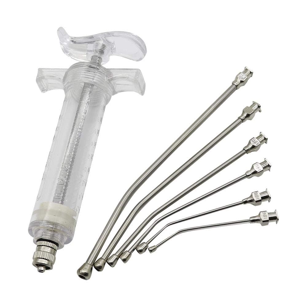 Bird Feeding Syringe Feeding Tubes for Baby Birds Parrot Hand Feeding Syringe with 6 Pcs Curved Gavage Tubes (50ML)