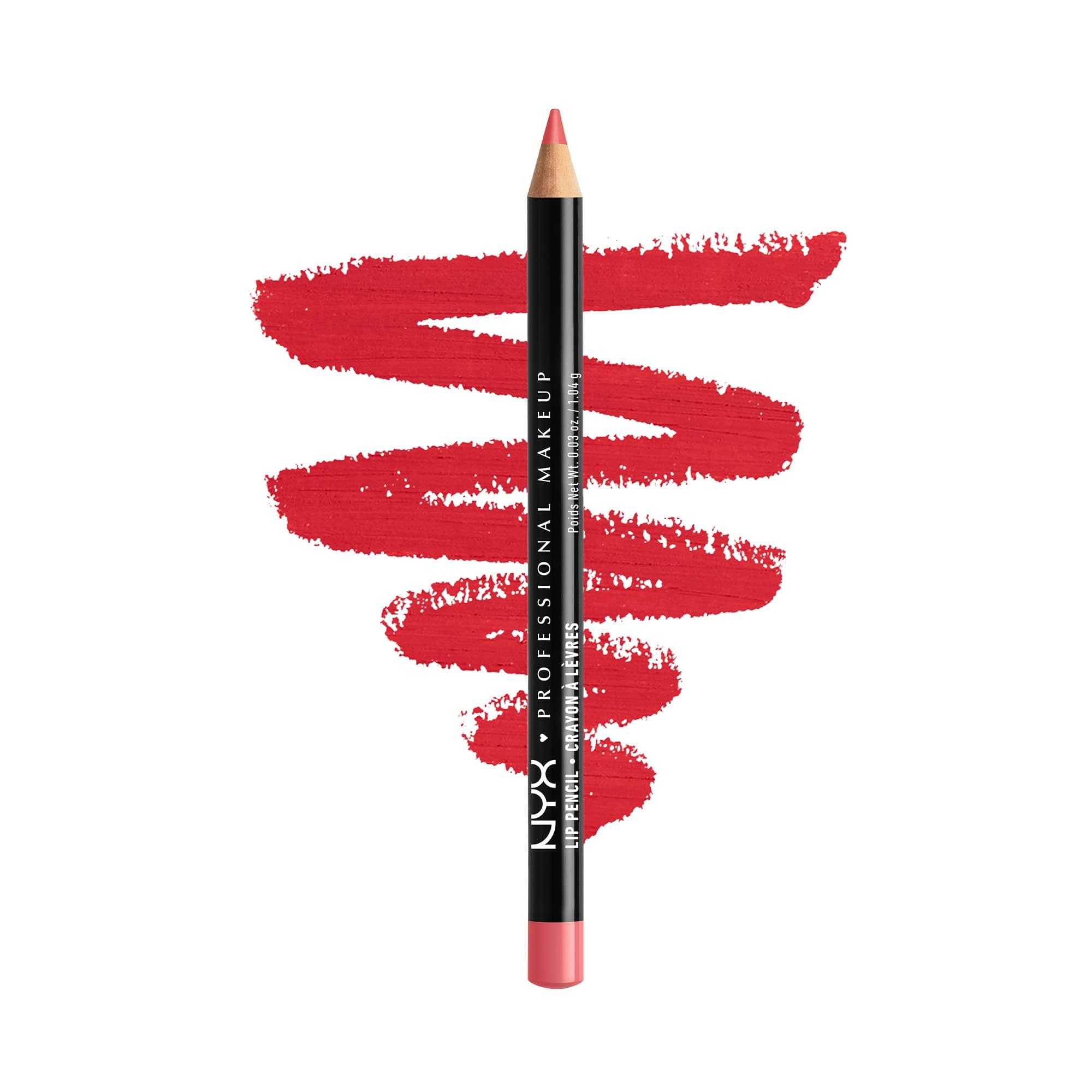 Slim Lip Pencil, Long-Lasting Creamy Lip Liner - Hot Red