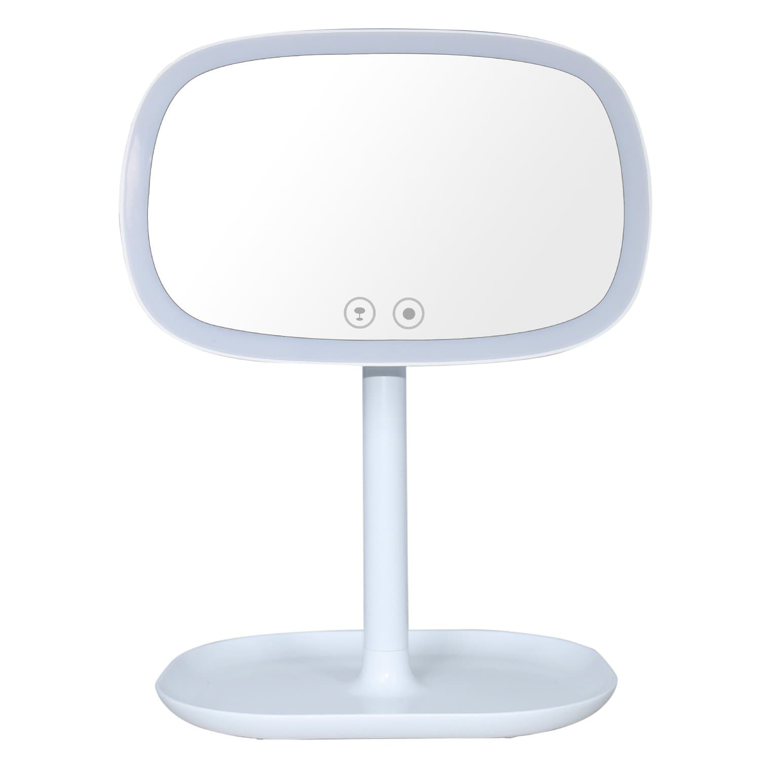 Seakyland Makeup Mirror Table Lamp And Touch Control LED Makeup Vanity Mirror with 10X Magnifying Mini Mirror. Battery Operated or USB Cable Power Supply (White)