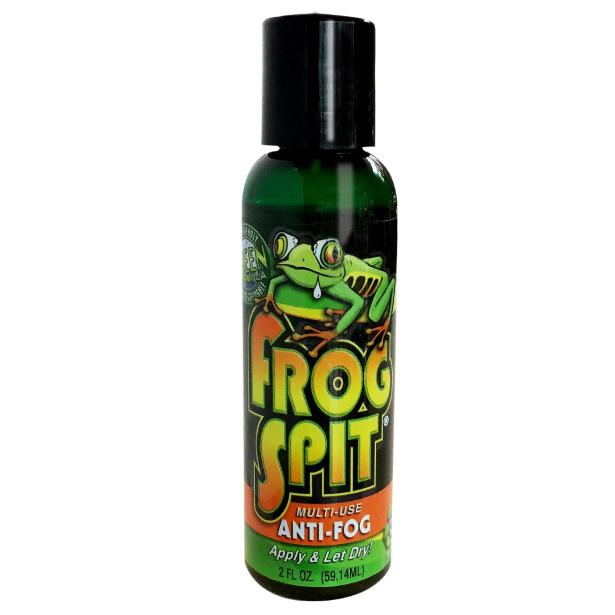 FROG SPIT Anti-Fog Concentrate | 2 oz. Bottle of Anti-Fog Solution | Anti Fog for Glasses, Goggles, Face Masks, Helmet Face Shields