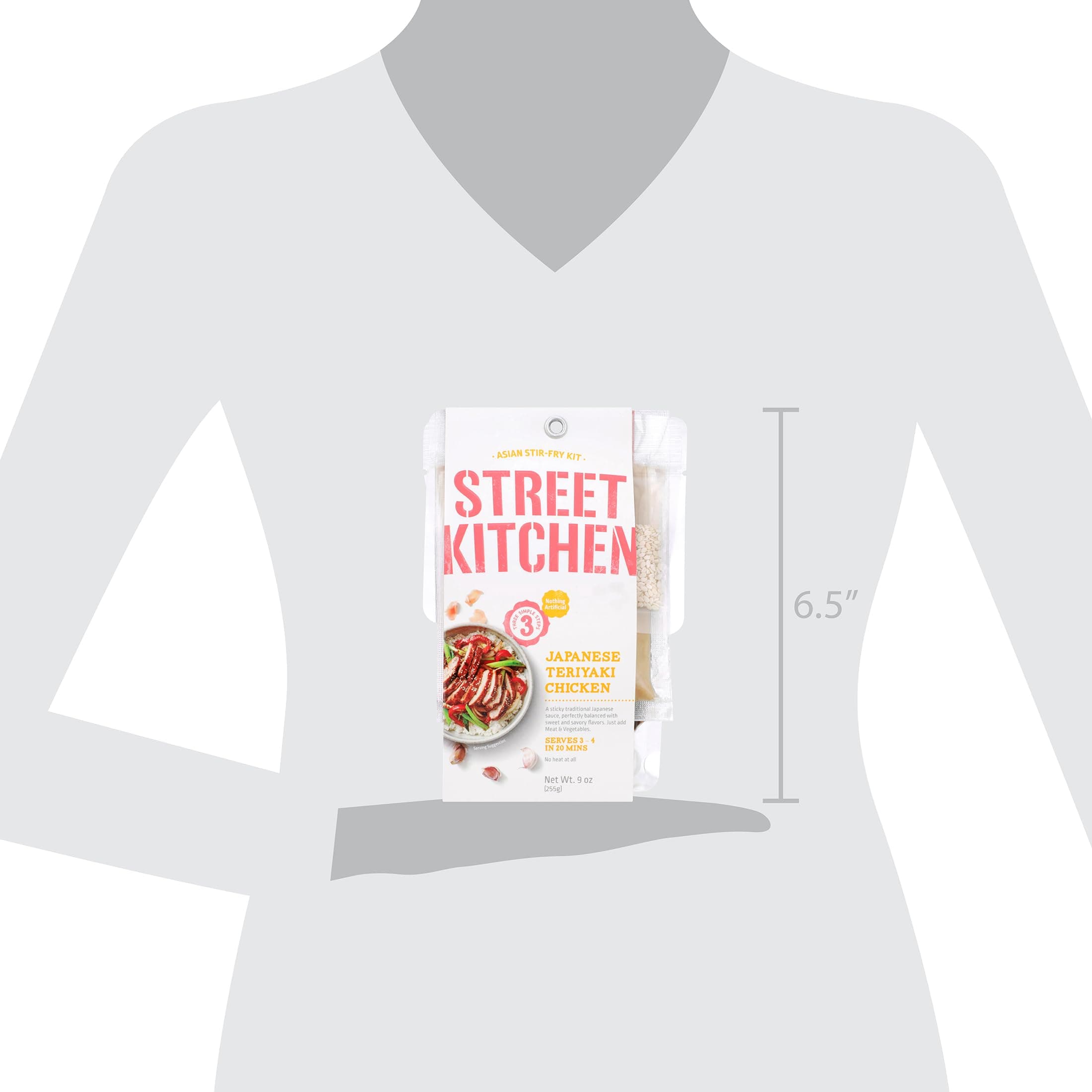 Street Kitchen Japanese Teriyaki Chicken Scratch Kit (1 Pack) 9 oz, Includes Teriyaki Sauce, Ginger Sauce, and Sesame Seeds, Easy Authentic Meal in Under 20 Minutes, Serves Four