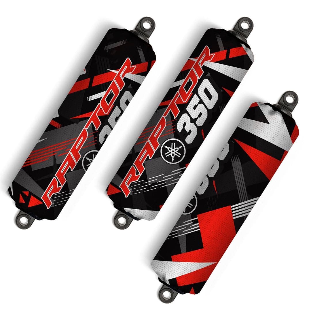VPS Shock Cover for Yamaha Raptor Shock Covers Fits YFM 250 350 660R Shock Covers (Set of 3) Red Color ND750