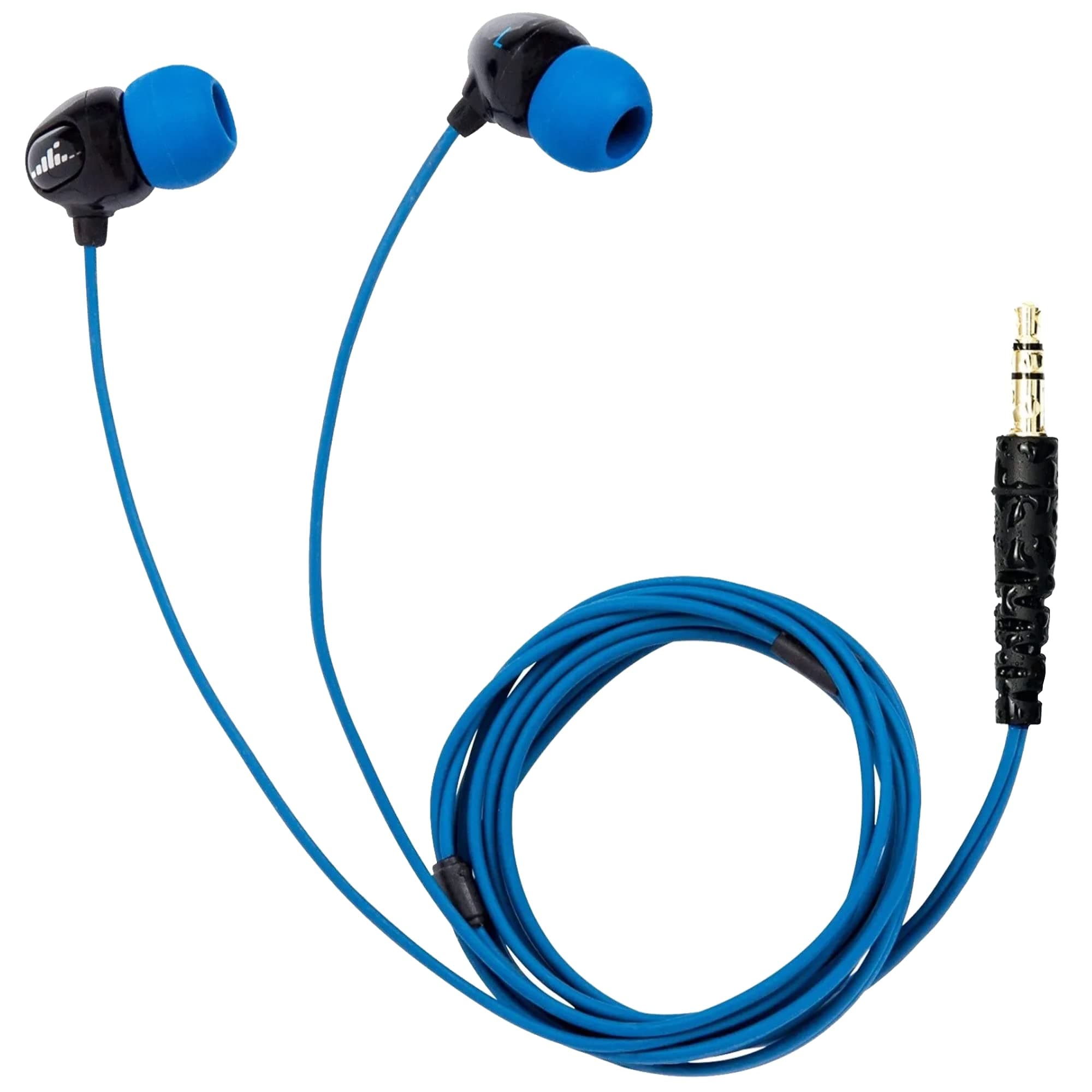 H2O Audio Surge Waterproof Sport In-Ear Headphones (Black/Blue)
